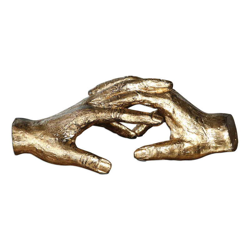 Uttermost Hold My Hand Gold Sculpture | Sculptures | Modishstore