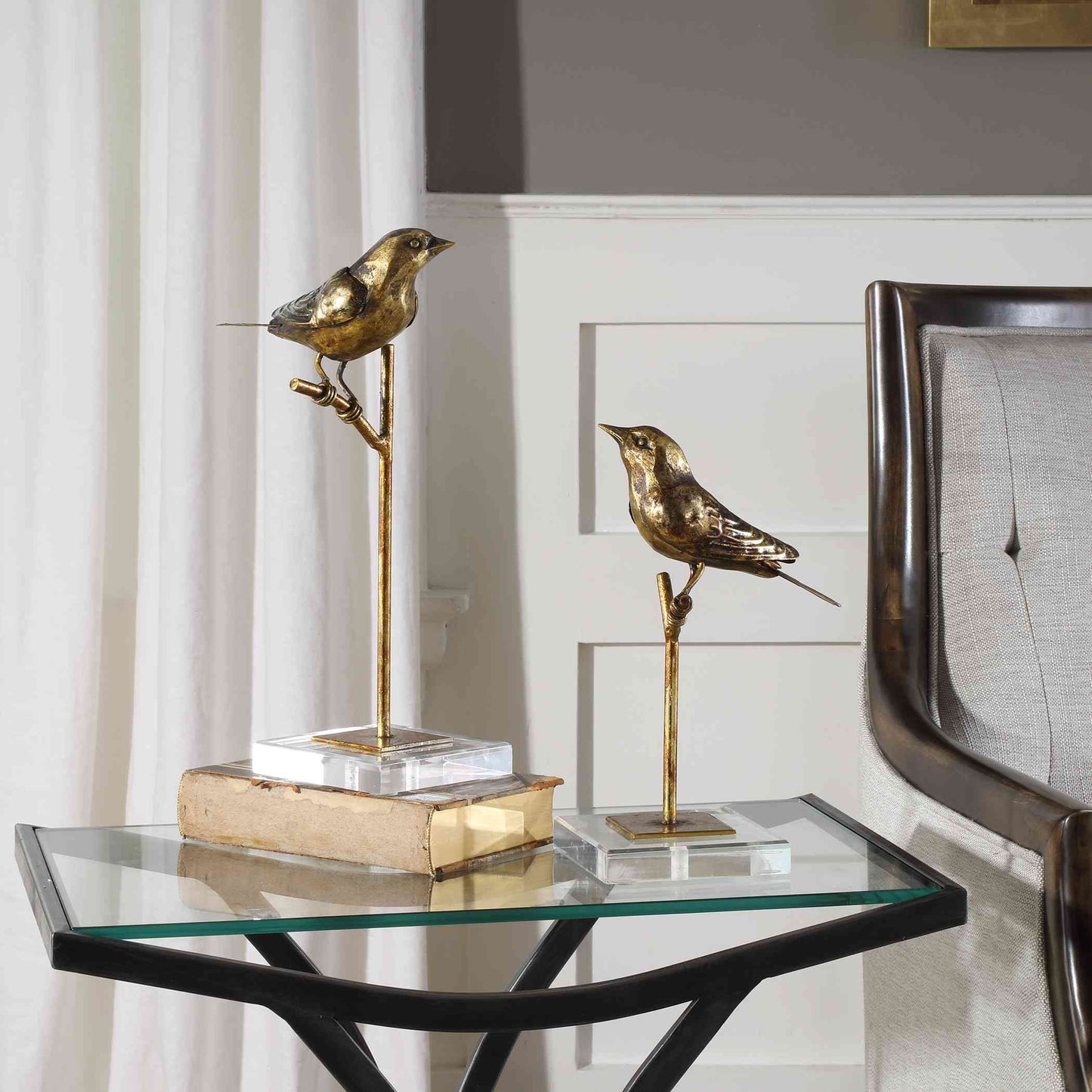 Uttermost Passerines Bird Sculptures Set Of 2 | Animals & Pets | Modishstore - 2