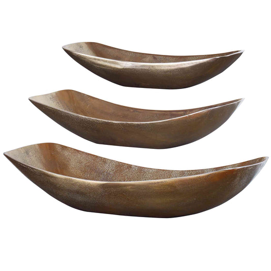 Uttermost Anas Antique Brass BowlsSet Of 3 | Decorative Bowls | Modishstore
