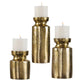 Uttermost Amina Antique Brass Candleholders Set/3 | Candle Holders | Modishstore - 2