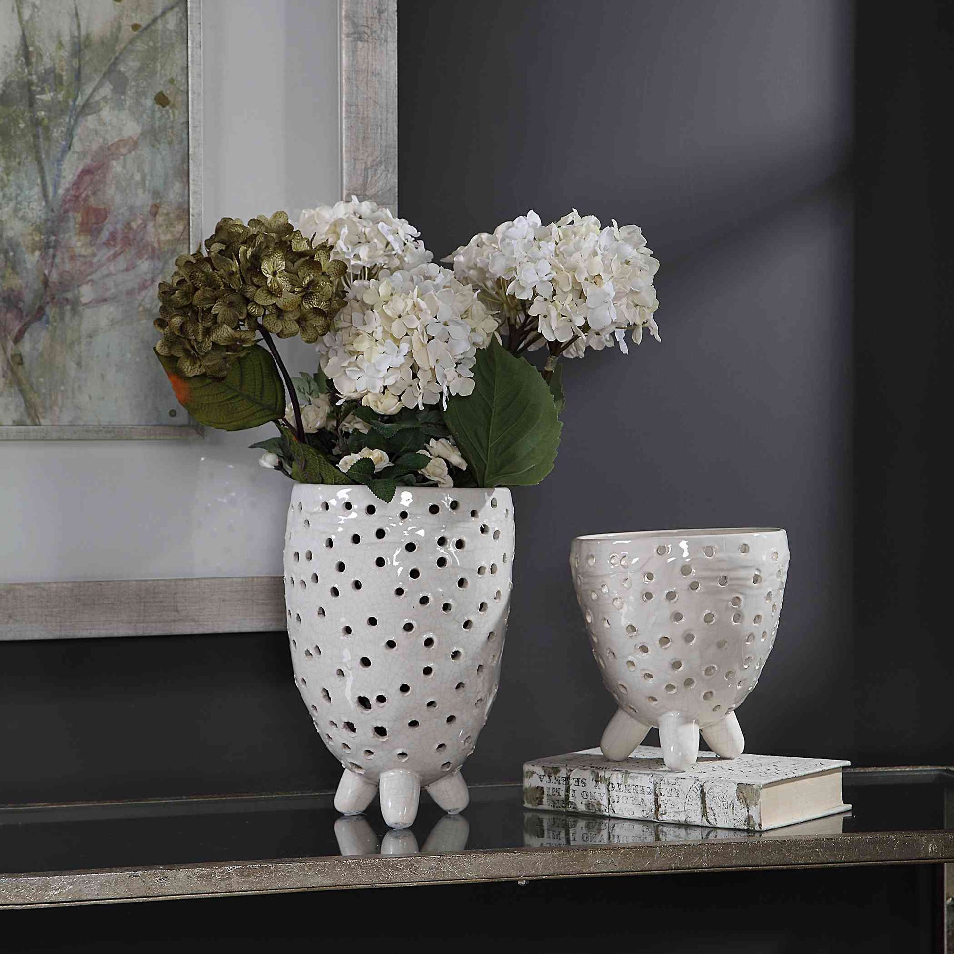 Uttermost Milla Mid-Century Modern Vases, Set Of 2 | Vases | Modishstore - 5