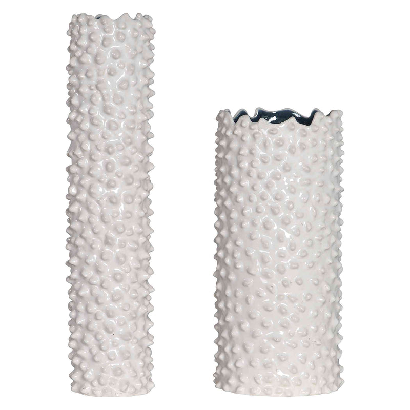 Uttermost Ciji White Vases,Set Of 2 | Vases | Modishstore