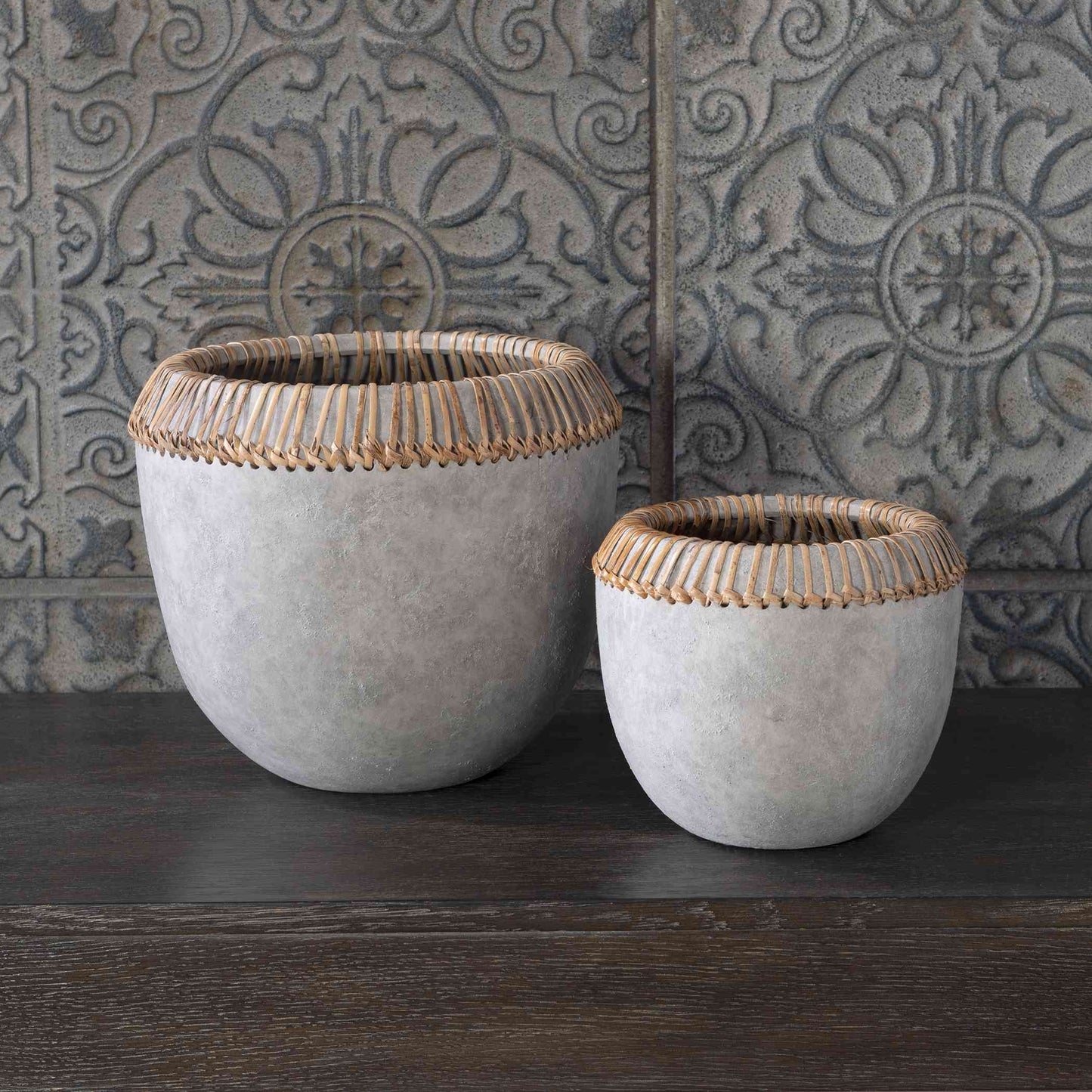Uttermost Aponi Concrete Ray Bowls, Set Of 2 | Decorative Bowls | Modishstore - 2