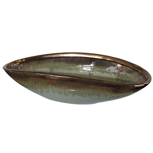 Uttermost Iroquois Green Glaze Bowl | Decorative Bowls | Modishstore