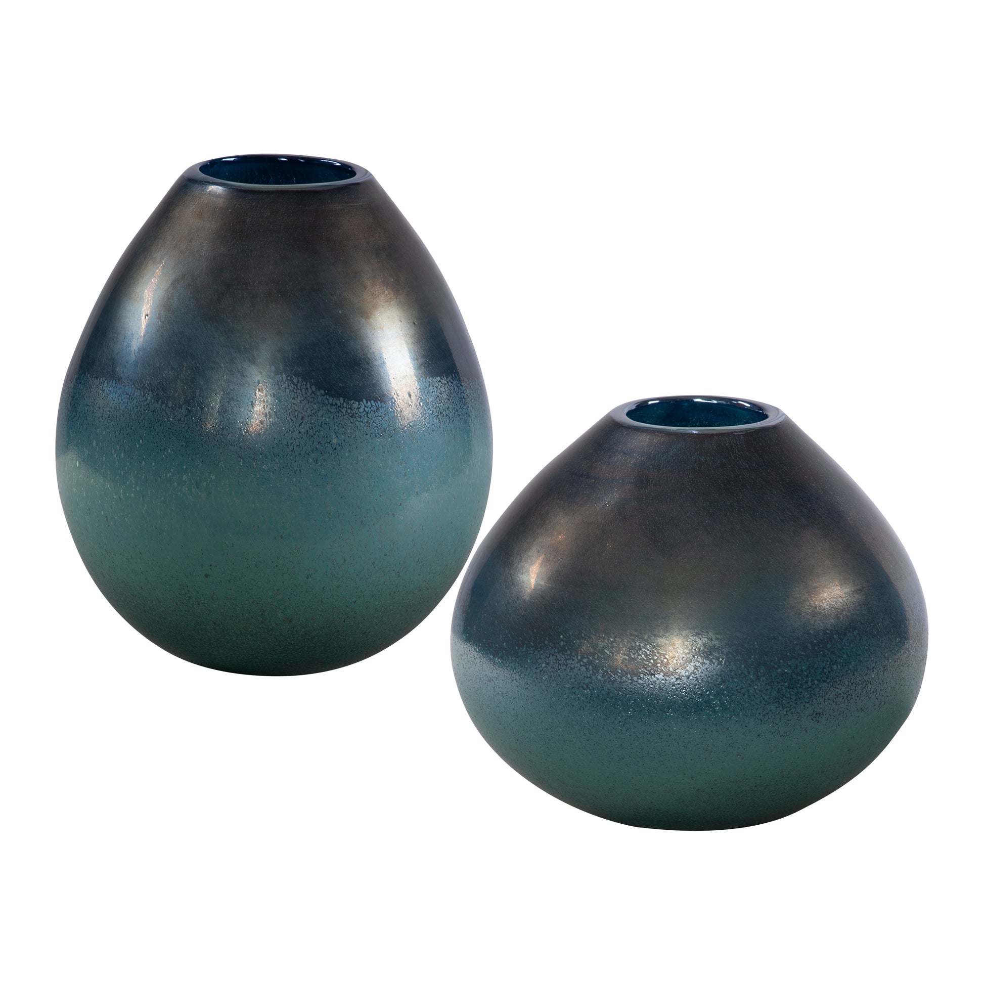 Uttermost Rian Aqua Bronze Vases, S/2 | Modishstore | Vases-2
