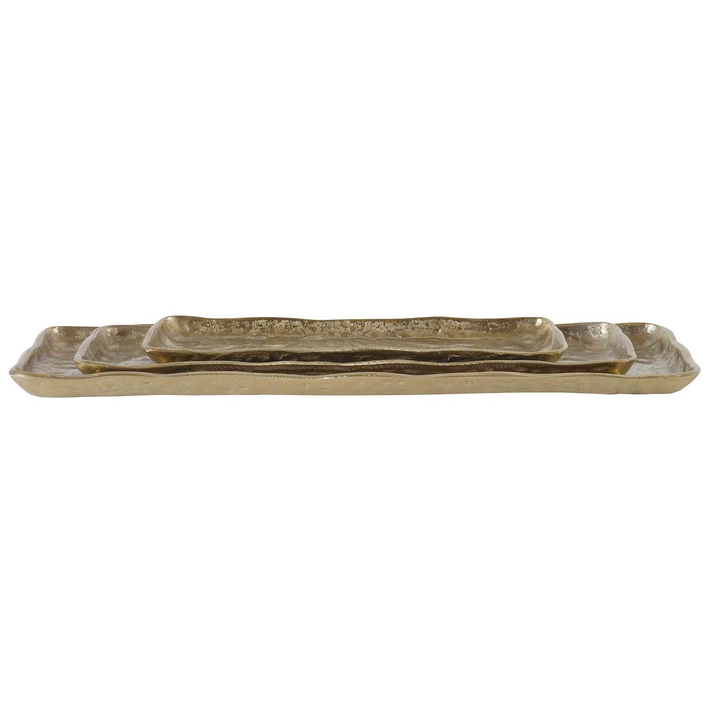 Uttermost Artisan Antique Gold Trays, Set Of 3 | Trays | Modishstore