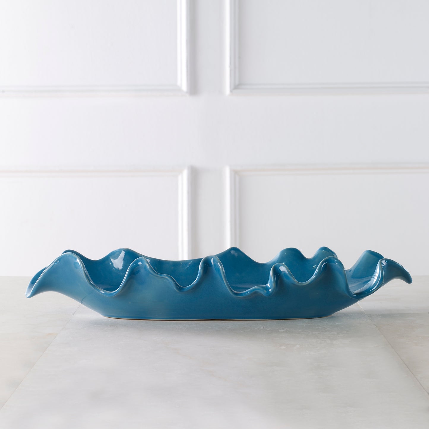 Uttermost Ruffled Feathers Blue Bowl | Decorative Bowls | Modishstore