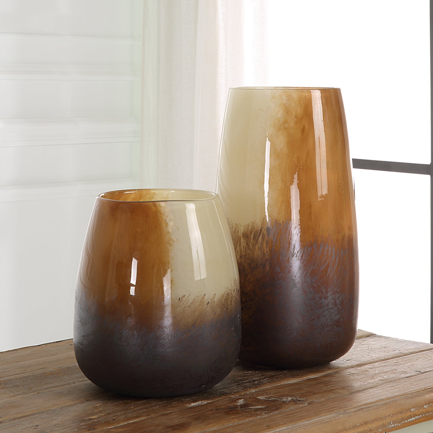 Uttermost Desert Wind Glass Vases, Set Of 2 | Vases | Modishstore - 3