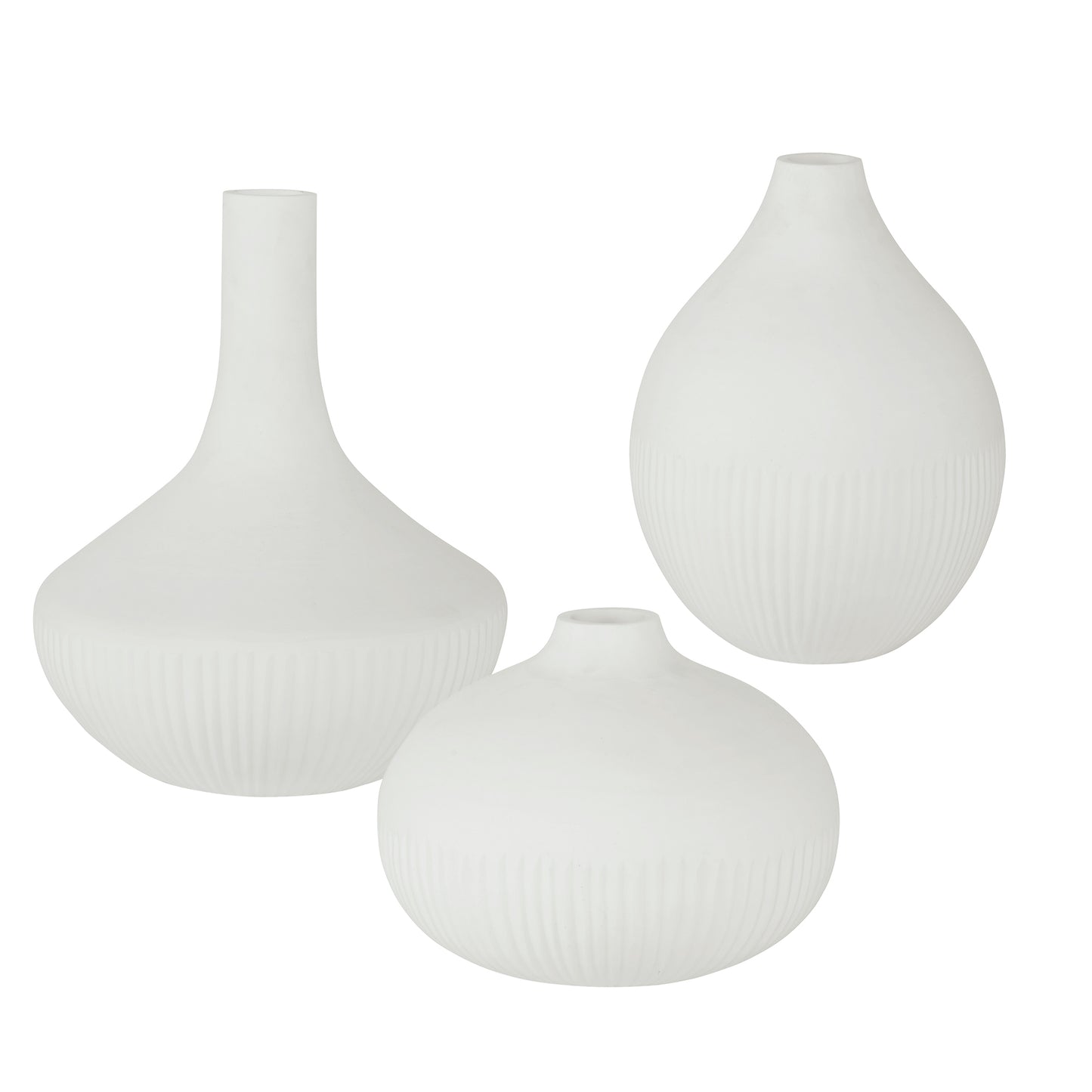 Uttermost Apothecary Satin White Vases, Set/3 | Vases | Modishstore - 2