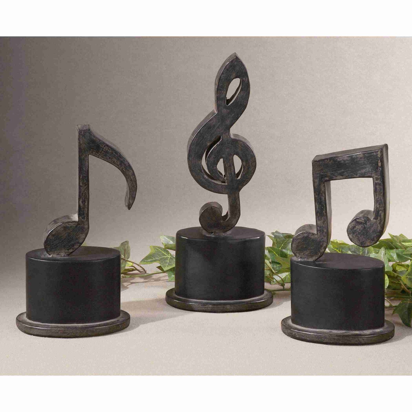 Uttermost Music Notes Metal Figurines,Set Of 3 | Figurines | Modishstore - 2