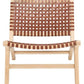 Safavieh Luna Leather Woven Accent Chair - Natural | Accent Chairs | Modishstore - 3