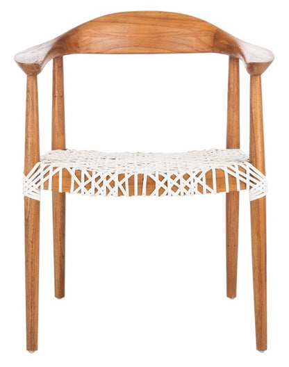 Safavieh Juneau Leather Woven Accent Chair | Accent Chairs | Modishstore - 1