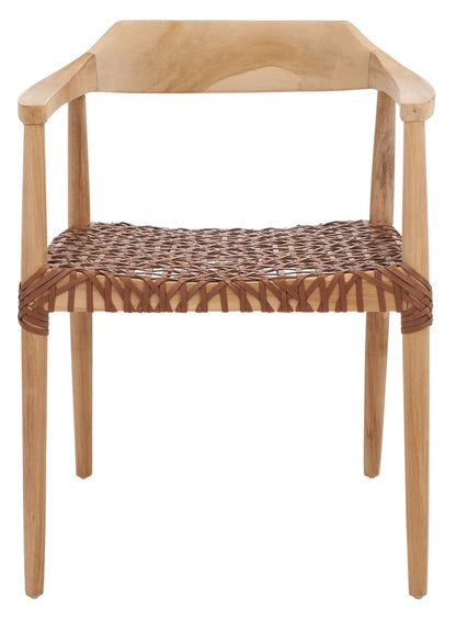 Safavieh Munro Leather Woven Accent Chair | Accent Chairs | Modishstore - 9