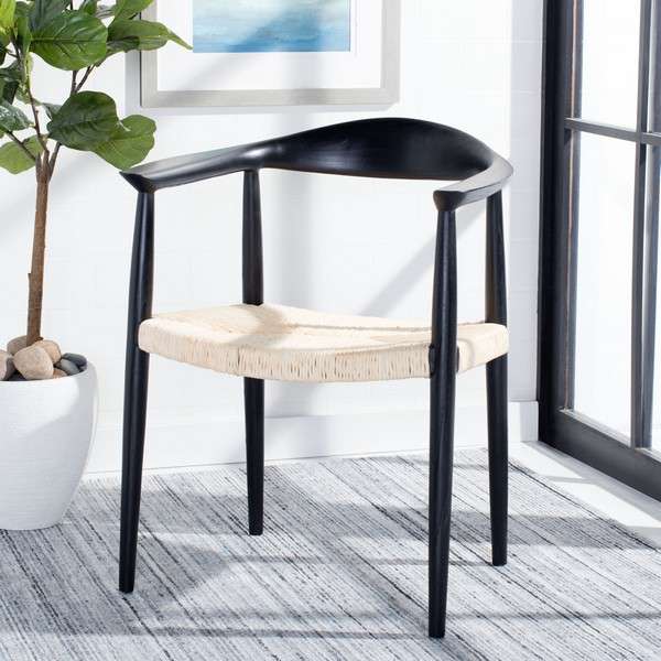 Safavieh Volta Foc Twist Accent Chair - Black Sungkai | Accent Chairs | Modishstore - 4