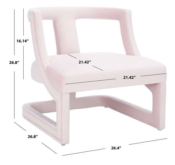 Safavieh Rhyes Accent Chair - Light Pink | Accent Chairs | Modishstore - 3