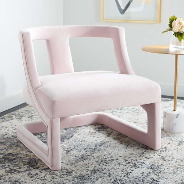 Safavieh Rhyes Accent Chair - Light Pink | Accent Chairs | Modishstore - 4