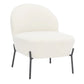 Safavieh Brax Petite Slipper Chair - Cream | Accent Chairs | Modishstore - 7