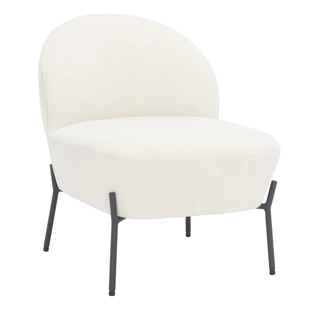 Safavieh Brax Petite Slipper Chair - Cream | Accent Chairs | Modishstore - 7