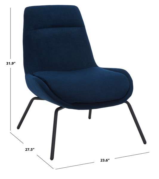 Safavieh Bridger Accent Chair - Navy | Accent Chairs | Modishstore - 4