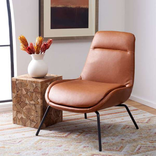 Safavieh Bridger Accent Chair - Cognac | Accent Chairs | Modishstore