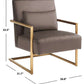 Safavieh Konomi Arm Chair - Dark Taupe | Armchairs | Modishstore - 3