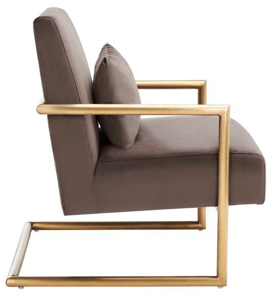 Safavieh Konomi Arm Chair - Dark Taupe | Armchairs | Modishstore - 2