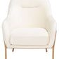 Safavieh Eleazer Velvet Accent Chair - Cream Velvet | Accent Chairs | Modishstore