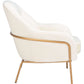 Safavieh Eleazer Velvet Accent Chair - Cream Velvet | Accent Chairs | Modishstore - 3