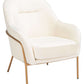 Safavieh Eleazer Velvet Accent Chair - Cream Velvet | Accent Chairs | Modishstore - 2