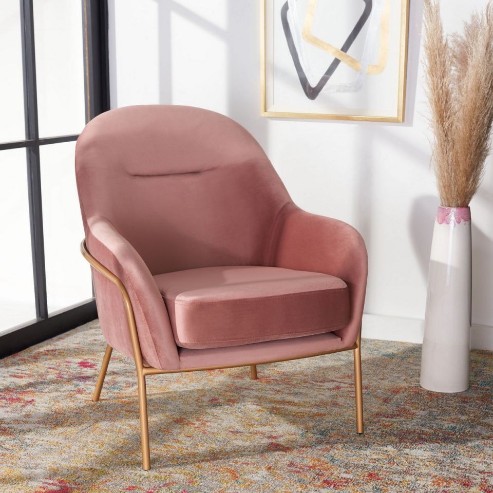 Safavieh Eleazer Velvet Accent Chair | Accent Chairs | Modishstore - 6