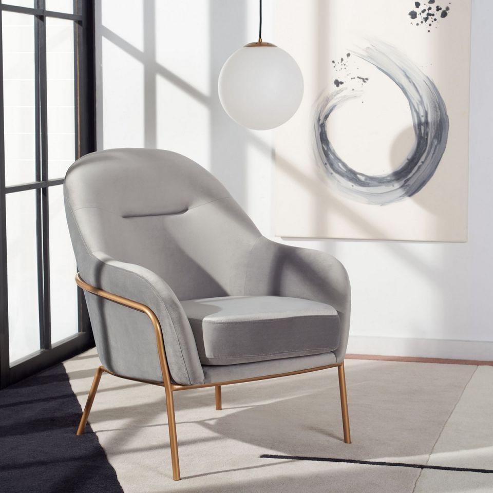 Safavieh Eleazer Velvet Accent Chair | Accent Chairs | Modishstore - 10