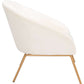 Safavieh Mandi Velvet Accent Chair - Cream Velvet | Accent Chairs | Modishstore - 3