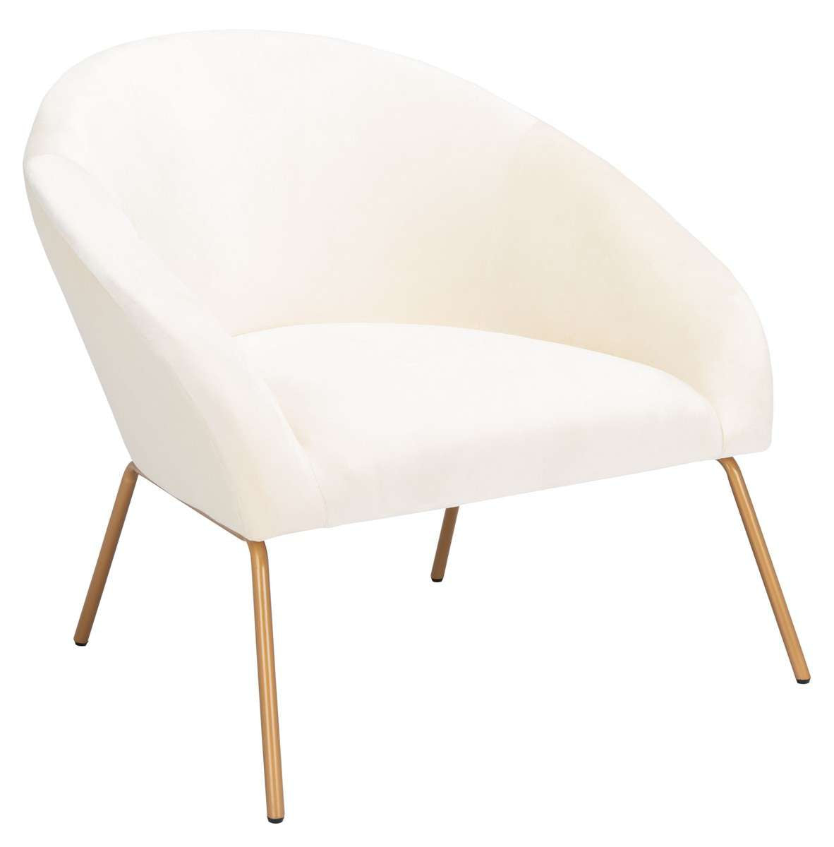Safavieh Mandi Velvet Accent Chair - Cream Velvet | Accent Chairs | Modishstore - 2