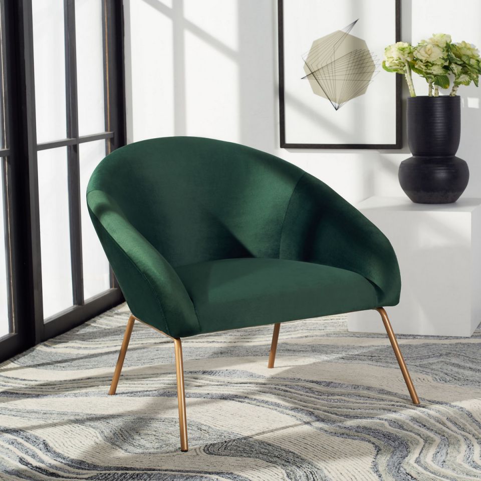 Safavieh Mandi Velvet Accent Chair | Accent Chairs | Modishstore - 2
