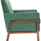 Safavieh Roald Sofa Accent Chair - Malachite Green Velvet | Accent Chairs | Modishstore - 4