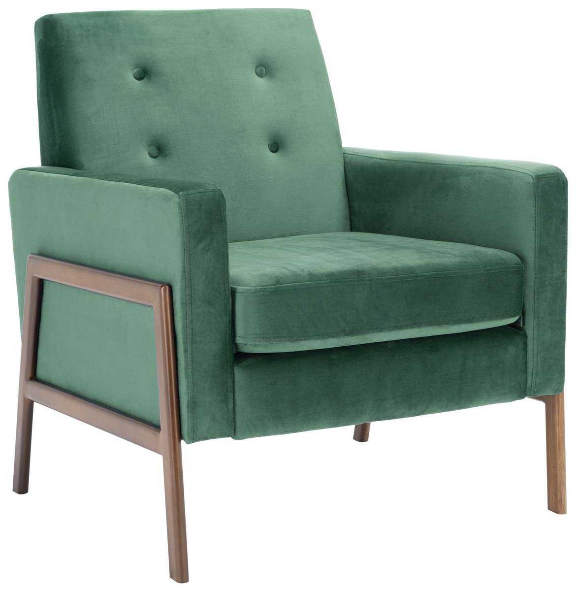 Safavieh Roald Sofa Accent Chair - Malachite Green Velvet | Accent Chairs | Modishstore - 3