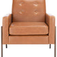 Safavieh Roald Sofa Accent Chair - Light Brown Pu | Accent Chairs | Modishstore - 2