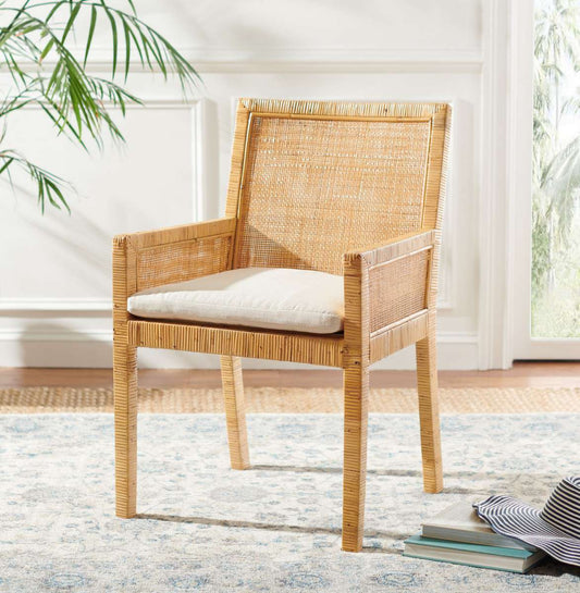 Safavieh Sarai Accent Chair W/ Cushion - Natural | Accent Chairs | Modishstore