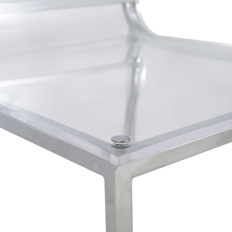 LeisureMod Modern Almeda Acrylic Dining Chair, Set of 2 | Dining Chairs | Modishstore - 6