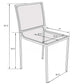 LeisureMod Modern Almeda Acrylic Dining Chair, Set of 4 | Dining Chairs | Modishstore - 9