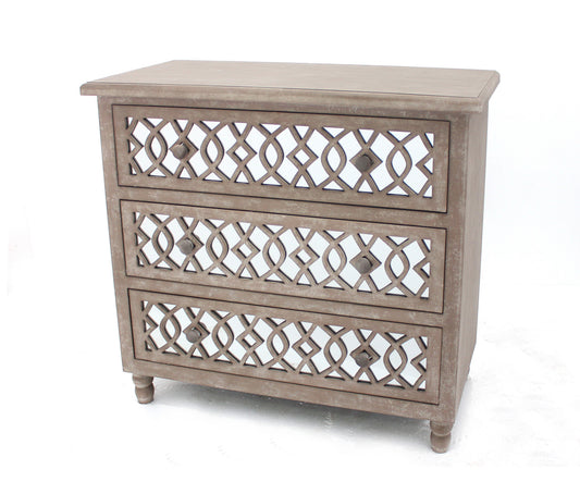Screen Gems 3 Drawers Wood Cabinet - AF-049 | Drawers | Modishstore