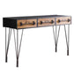Screen Gems Minimalist Industrial Iron Console Table With Antiqued Fa§ade - AF-120 | Console Tables | Modishstore-2