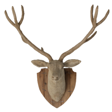 Driftwood Deer Head With Antlers- 4 ft x3 ft x 2 ft- Stag Trophy Head by Artisan Living | Trophy Head | Modishstore-2