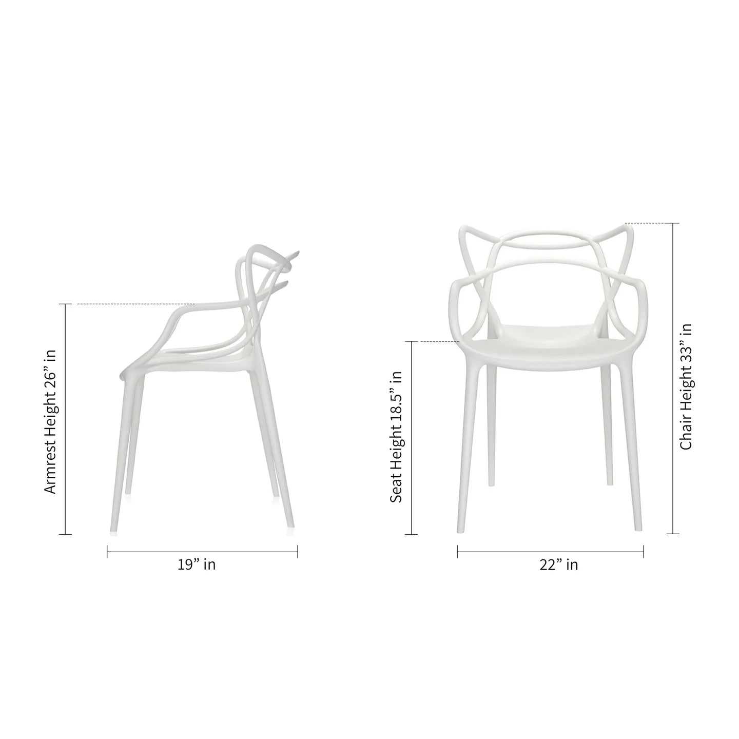 Monte Dining Chair - White By World Modern Design | Dining Chairs | Modishstore - 4