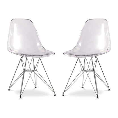 Tower Dining Chair, Clear By World Modern Design | Dining Chairs | Modishstore - 4