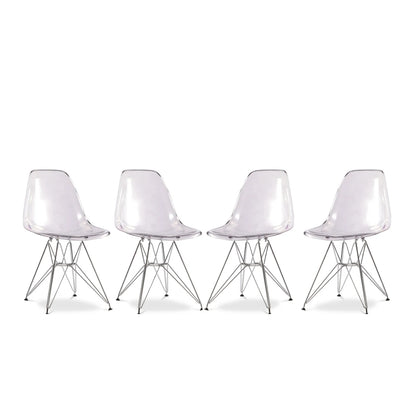 Tower Dining Chair, Clear By World Modern Design | Dining Chairs | Modishstore - 5