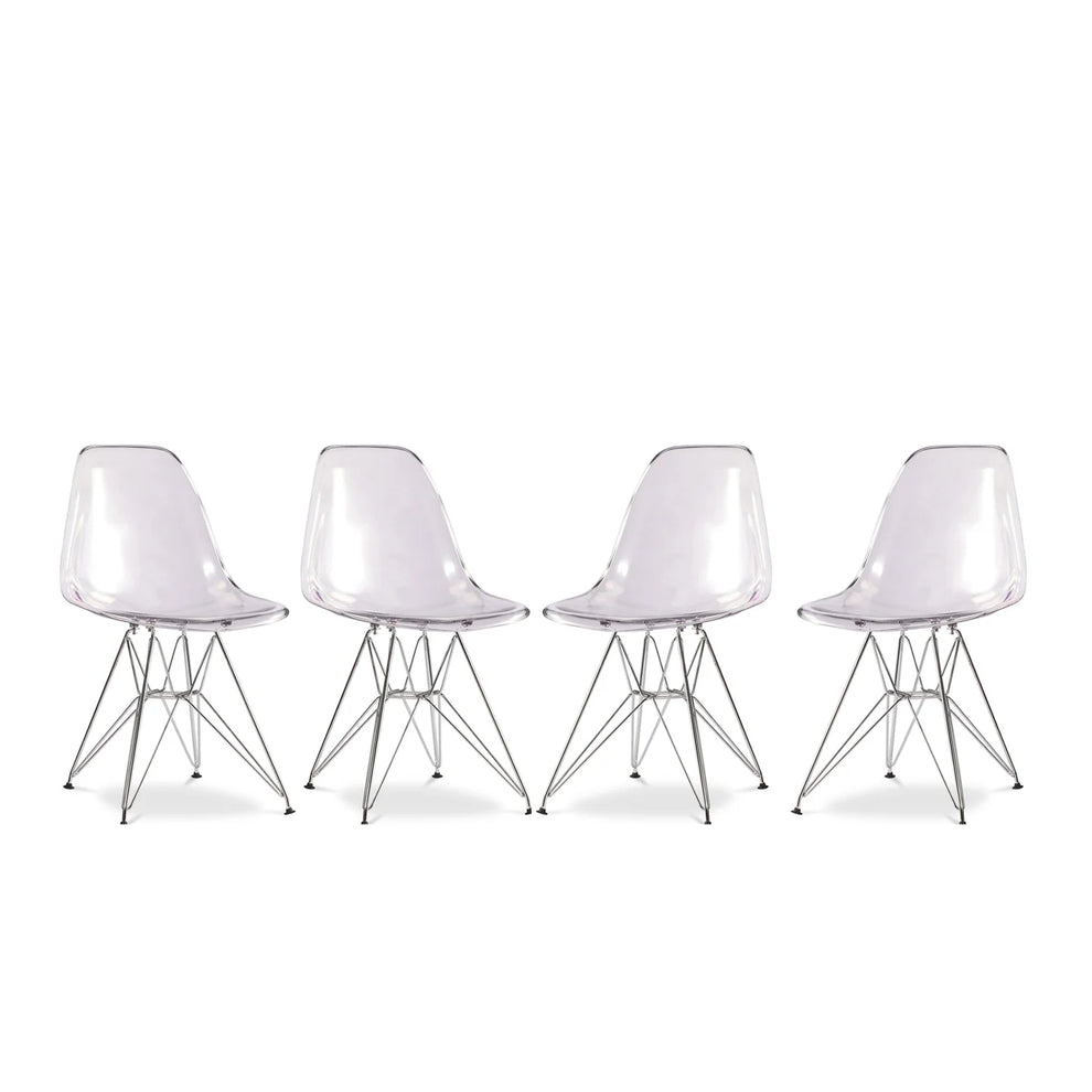 Tower Dining Chair, Clear By World Modern Design | Dining Chairs | Modishstore - 5