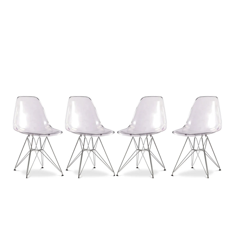 Tower Dining Chair, Clear By World Modern Design | Dining Chairs | Modishstore - 5