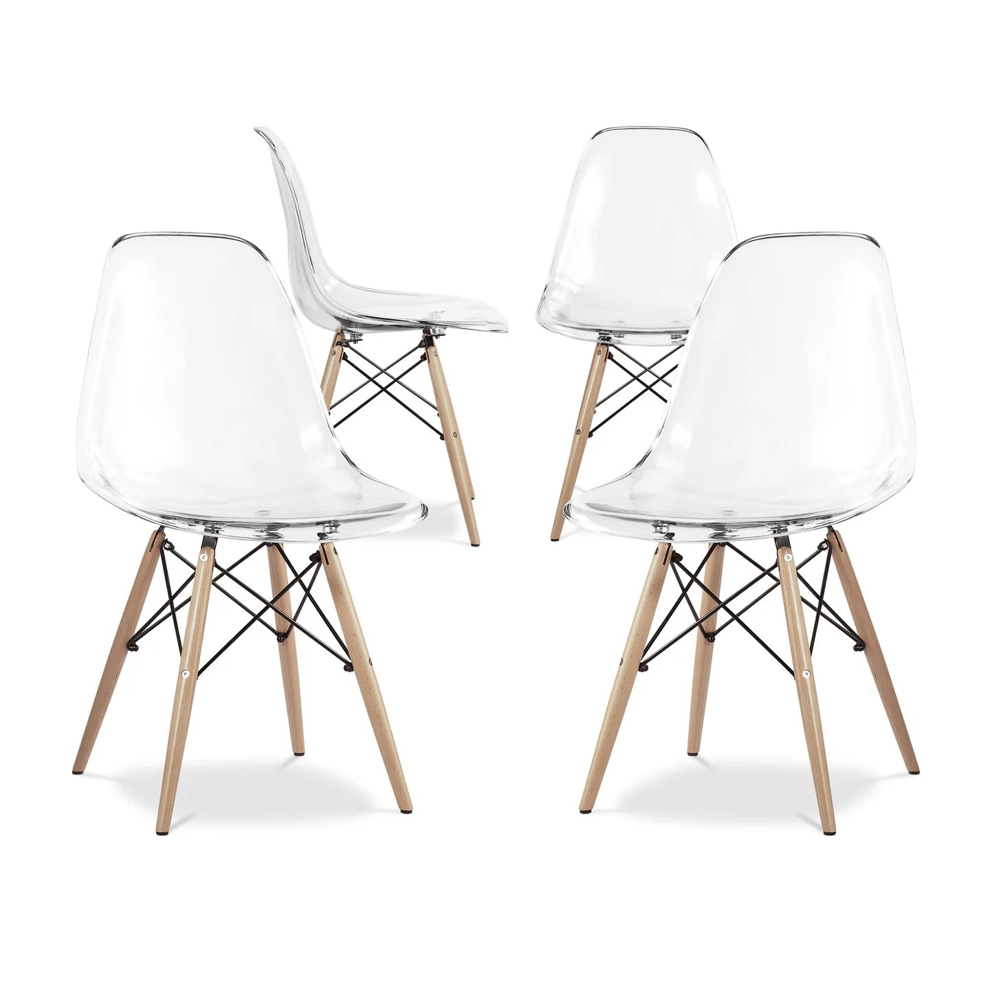 Pyramid Dining Chair, Clear By World Modern Design | Dining Chairs | Modishstore - 9