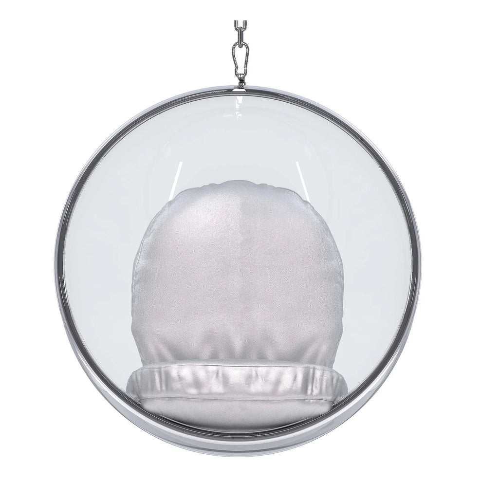 Hanging Bubble Chair, Silver Cushions By World Modern Design | Outdoor Porch Swings | Modishstore - 5